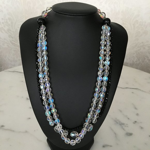 Vintage Austrian Crystal Layered Necklace - MINT - Picture 8 of 9